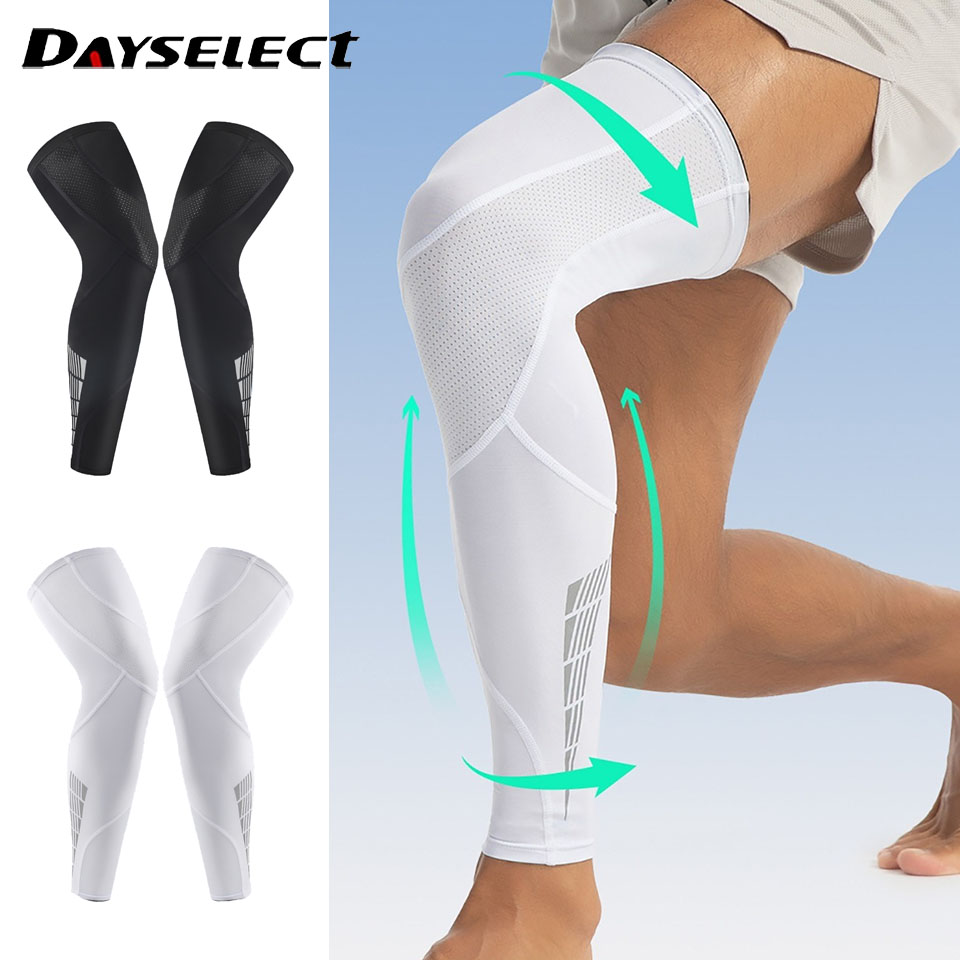 Knee Brace Badminton - Protège-jambes étendus, mince, léger, respirant, pressurisation,