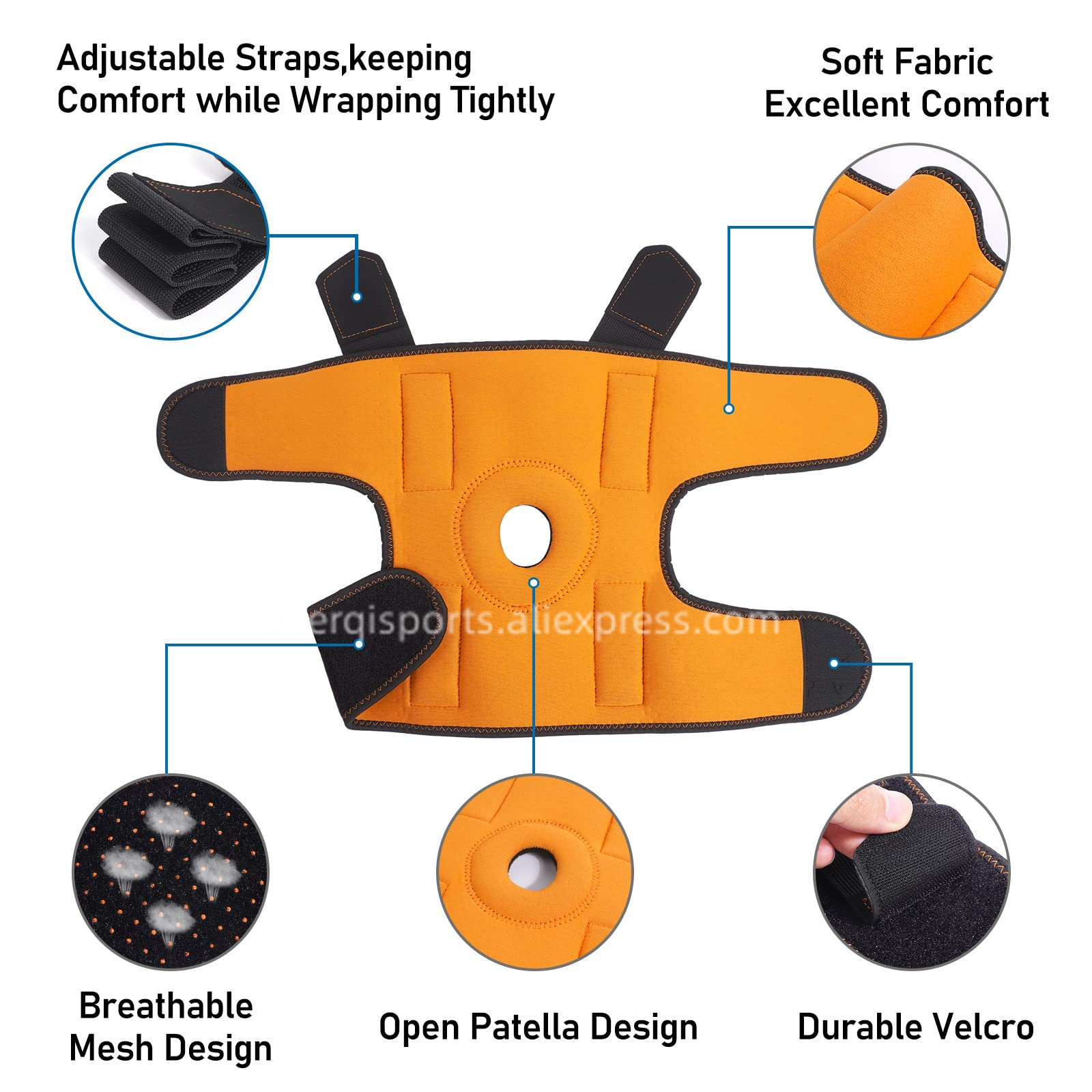 1 pièce Genouillère de compres - Knee Brace Badminton avis et prix